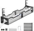 Under Desk Cable Management Tray Black, Litwaro Cable Management Under Desk No Drill, 25'' Cable Tray with Clamp for Wire Management, Cord Organizer for Office, Home - No Damage to Table by Litwaro