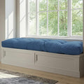 44 Inch Bench Cushions for Indoor Furniture | Super Soft Rectangle Bench seat Cushion Pad with Non-Slip Bottom, Waterproof Bench Pad for Window Porch(Blue, 44x19x4.5In) by WEOAVRY