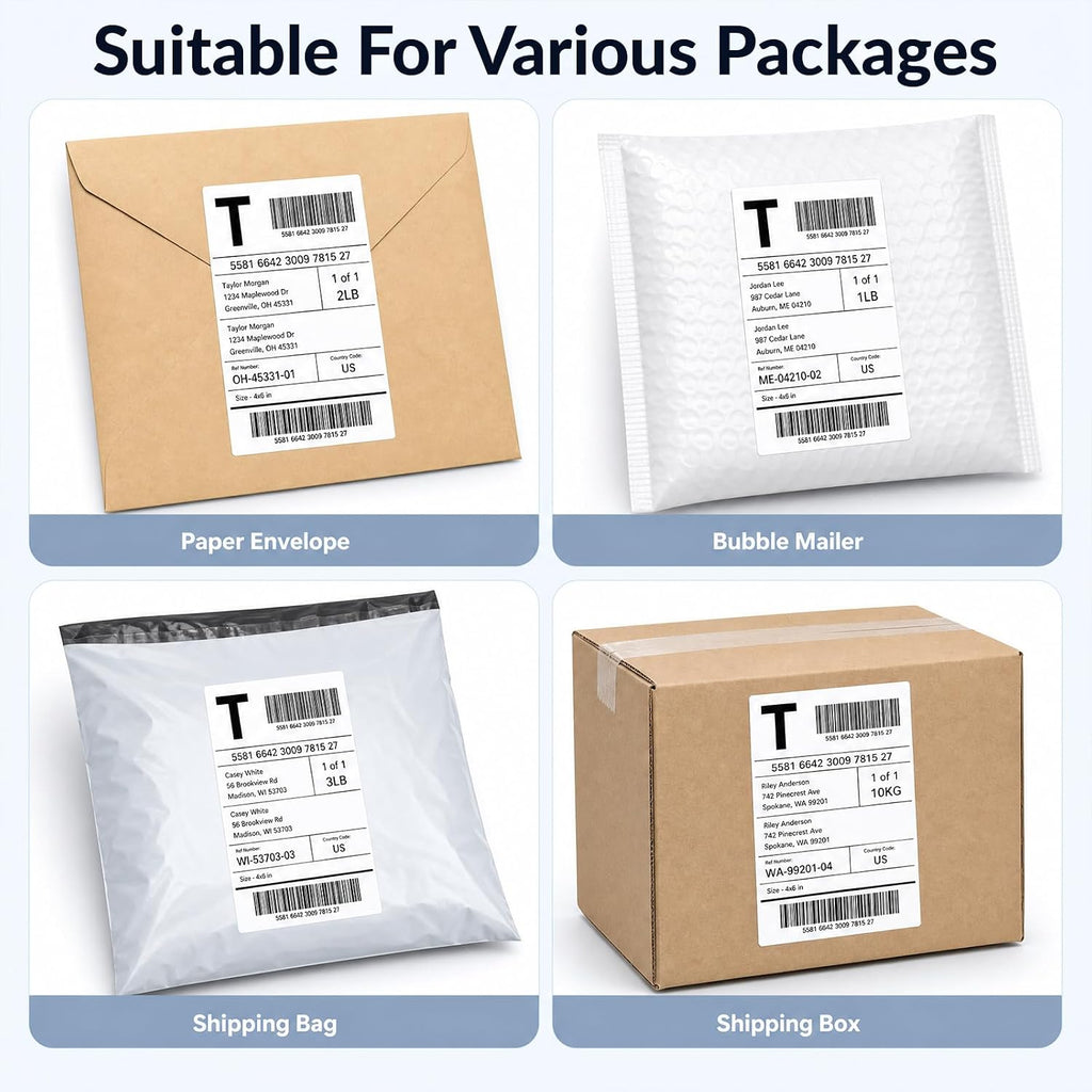 4x6 Direct Thermal Shipping Labels, Compatible with Thermal Printers, for Shipping, Mailing, Small Business (200) - Image 5