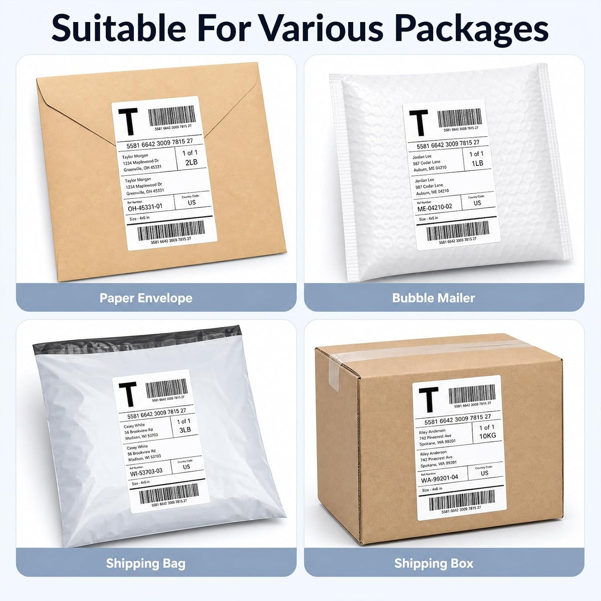 4x6 Direct Thermal Shipping Labels, Compatible with Thermal Printers, for Shipping, Mailing, Small Business (200) - Image 5