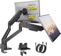 monTEK Dual Monitor Mount with USB Monitor Arms for 17 to 35 Inch Screen | Adjustable Heavy Duty Monitor Desk Mount for 2 Monitors, Holds 35 Lbs, with Cable Management, VESA 75/100mm by monTEK