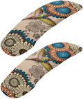 2 Pack Office Chair Armrest Covers, Hummingbird Print Desk Chair Armrest Covers Boho Mandala Flower Print Game Chair Armrest Covers, Non Slip Stretchy Game Chair Arm Covers, Brown by Wanzuoeng
