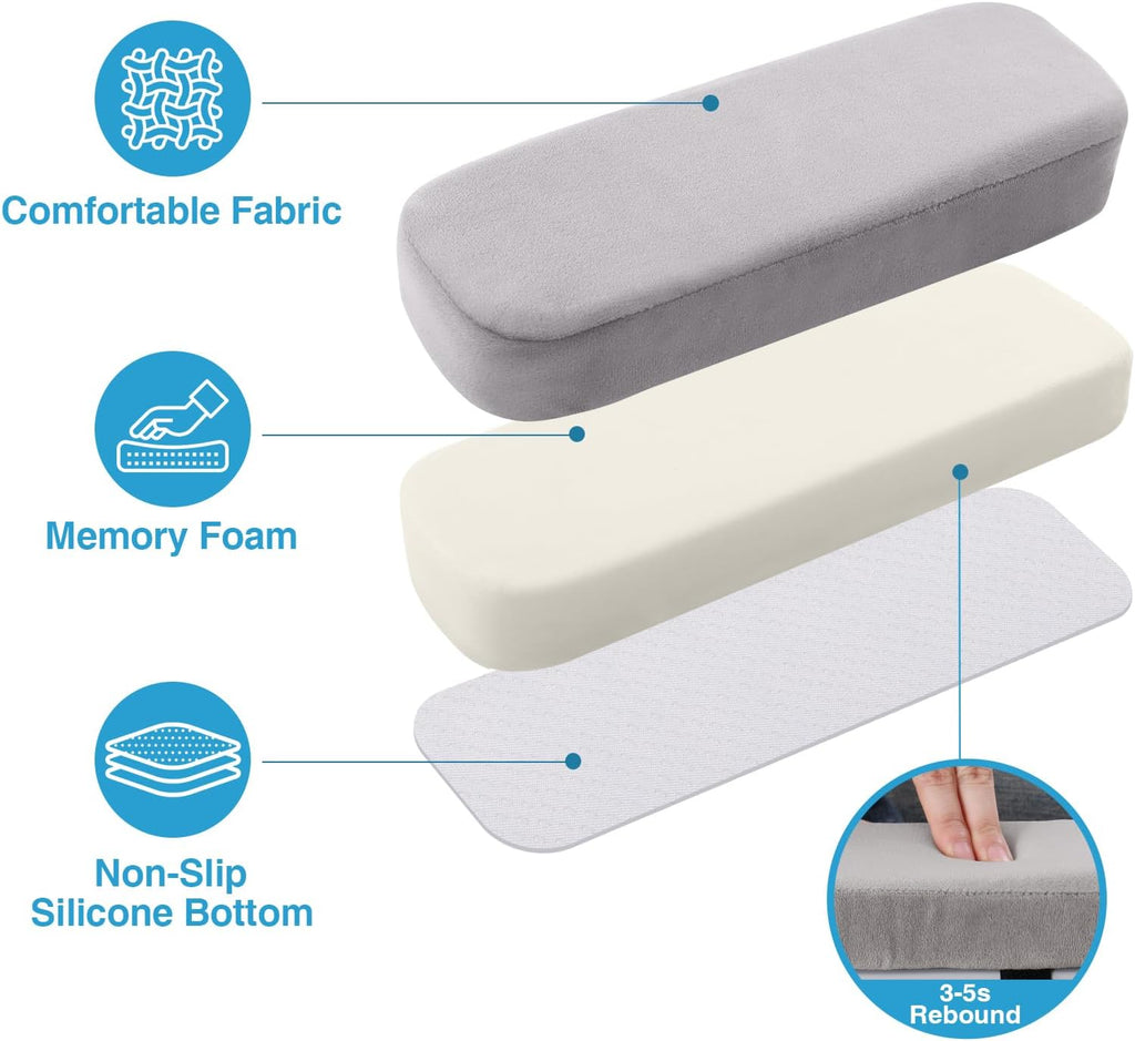 Smiry Memory Foam Office Chair Armrest Pads, Non-Slip Armrest Cushion - Image 3