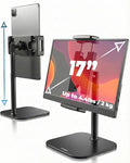 COOPER TabStand Mini 10" Tablet Stand, iPad Stand for Desk, Tablet Mount | 7.5-10" Adjustable, Weighted Base, Strong Grip, Portable Monitor Holder, Tripod iPad Holder; Fits Samsung, Kindle, iPad Pro by CooperCases