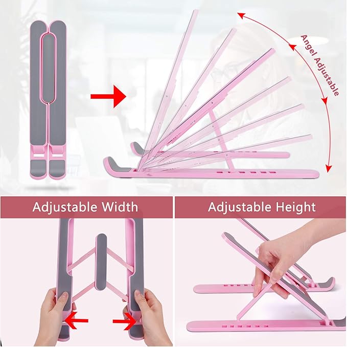 Portable Laptop Stand, Adjustable Laptop Holder Riser Computer Stand for Desk Notebook Stand Mount - Image 6