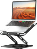 tounee Laptop Stand for Desk, Adjustable Computer Stand Holder with 360° Rotating Base, Ergonomic Laptop Riser Compatible with MacBook Pro Air, All Laptops 10-15.6"-Black by tounee