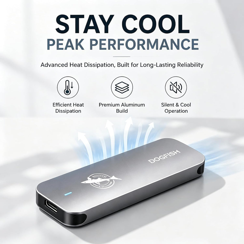 Dogfish 256GB Portable External SSD, Up to 500MB/s, USB 3.2 Gen1,Plug&Play - Image 4