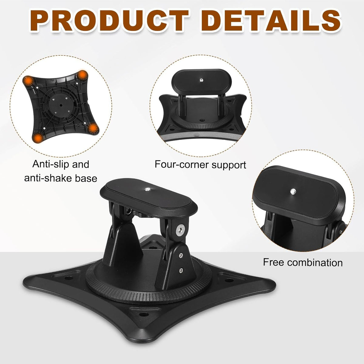 MECCANIXITY 3-in-1 Table/Wall/Ceiling Projector Stand Black 100mm/3.94" (L) - Image 3