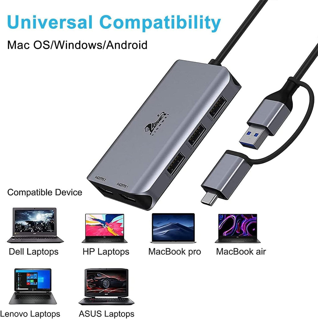 USB 3.0 to Dual HDMI Docking Station for MacBook (Driver Needed) - Image 3