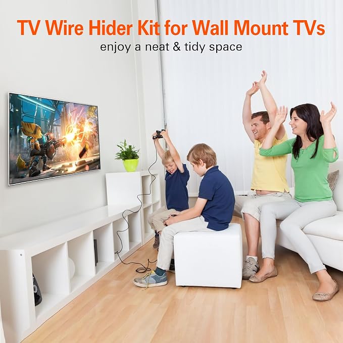 in Wall Cable Management Kit for TV – 2 Pass Throughs, Hole Saw Tool | In-wall TV cable management kit with 2 pass throughs and hole saw, hides HDMI and power cable for clean wall mounted TV setup - Image 6