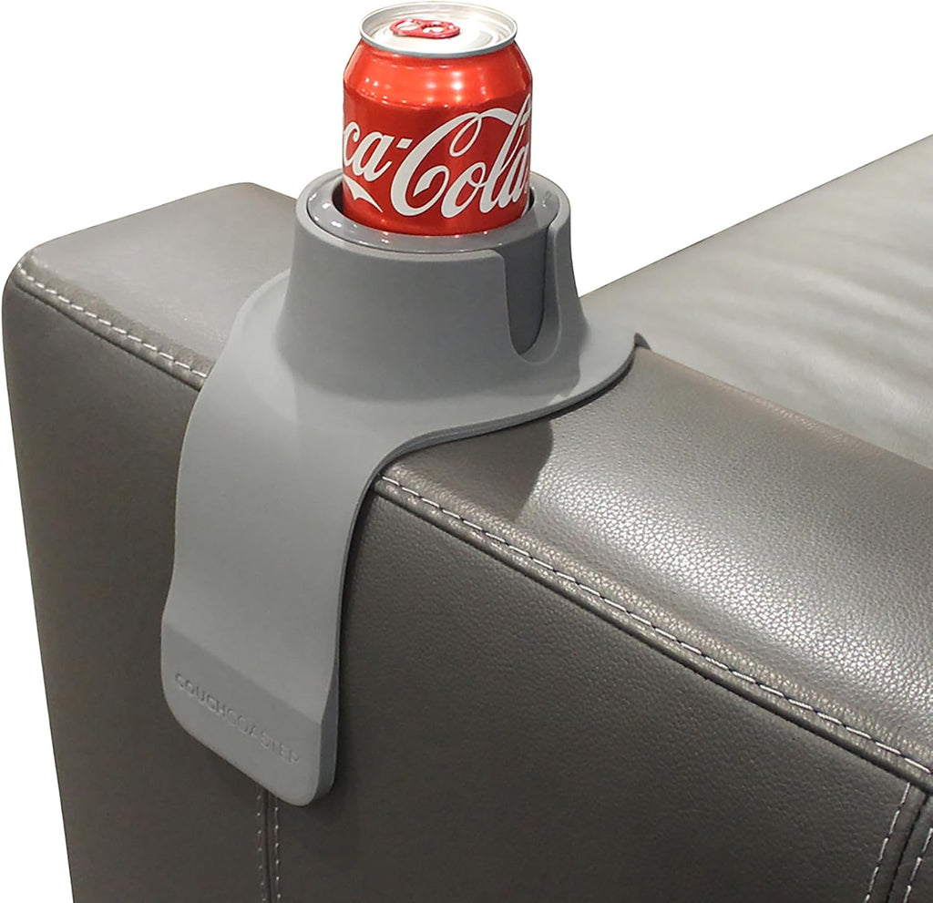 CouchCoaster® - Couch Armrest Cup Holder, Steel Grey by HIT PRODUCTS