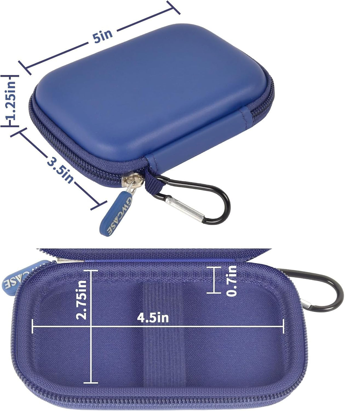 GWCASE for Samsung T9/T7/T7 Shield SSD Case, Anti-Shock, Blue - Image 7