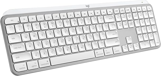 Logitech MX Keys S Mac Wireless Keyboard Fluid Precise Laptop - Pale Grey | Fluid precise typing, programmable keys, Bluetooth, USB-C rechargeable, for MacBook Pro, MacBook Air, iMac, iPad by Unknown