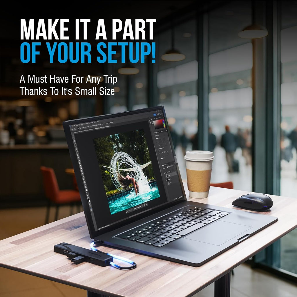 SABRENT USB-C Hub, USB-C to 4K@60Hz HDMI, 100W PD (HB-TC5P) - Image 8