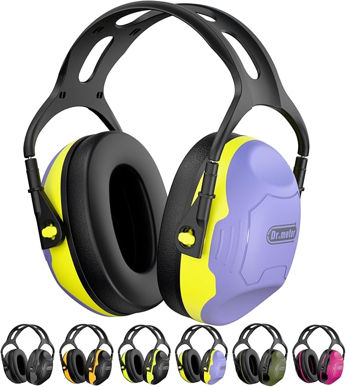 Dr.meter Noise Cancelling Headphones for Kids Adults Ear Protection C06 | NRR28dB Ear Protection Ear Muffs, Hearing Protection Earmuffs for Range, Mowing, Woodworking, Concerts Fireworks Monster Jam by Drmeter