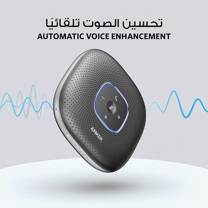 Anker PowerConf Speakerphone, Zoom Certified Conference (Renewed) | Speaker with 6 Mics, 360° Voice Pickup, 24H Call Time, Bluetooth 5.3, USB C, Compatible with Leading Platforms - Image 3