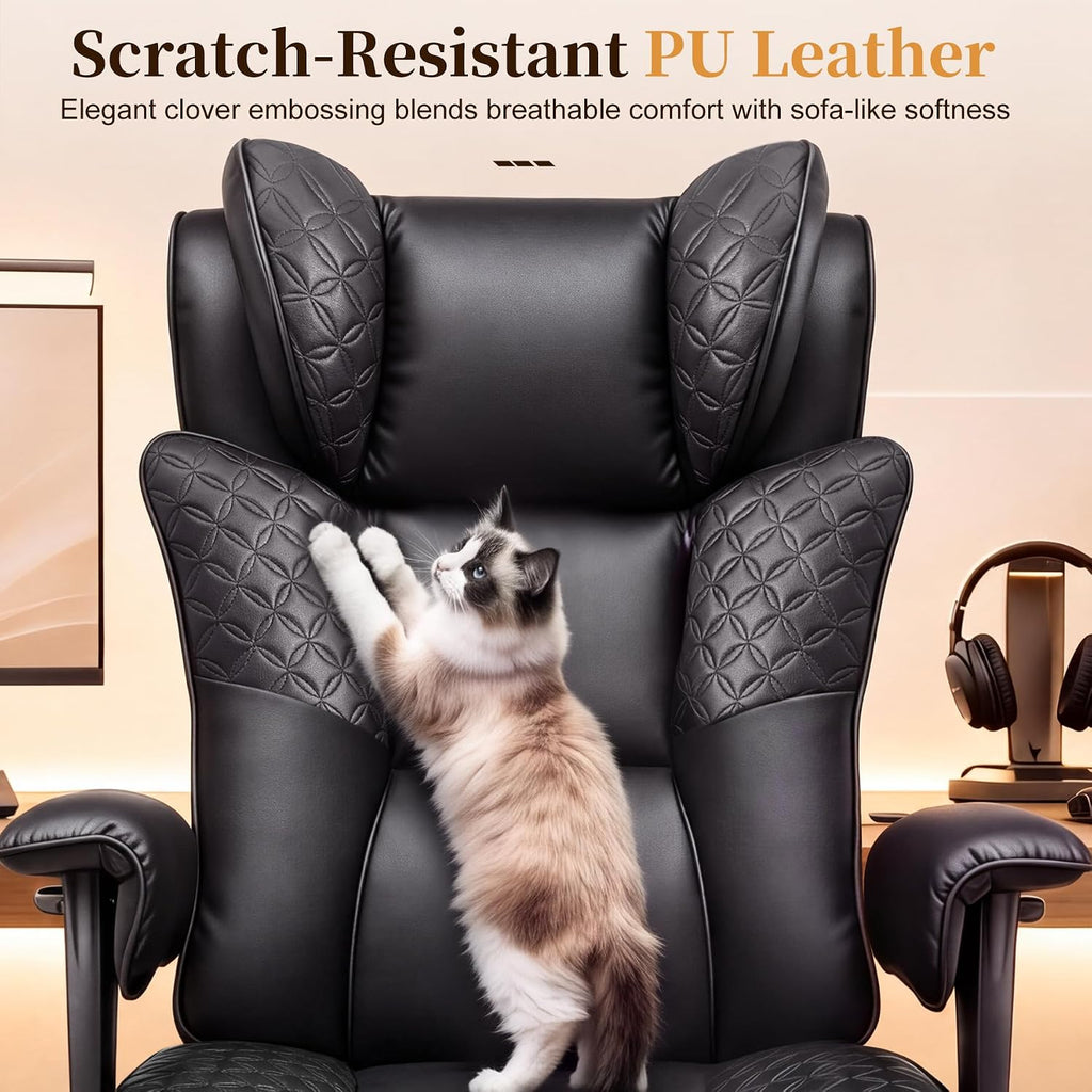 COMHOMA Big and Tall Gaming Chair with Footrest Ergonomic Office Chair - Image 7
