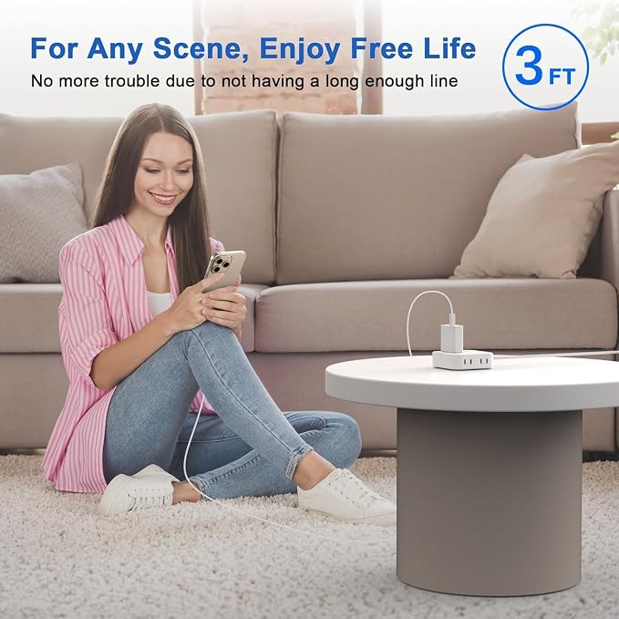 iPhone 17 Charger Fast Charging,iPhone USB C Fast Charger & 2Pack 3FT Type C USBC to C Woven Cable Cord for Apple iPhone 17/17 Pro Max/17 Pro/Air/16 Pro Max/16 Plus/15,iPad Pro/Air/Mini,iPad 11th/A16 - Image 7