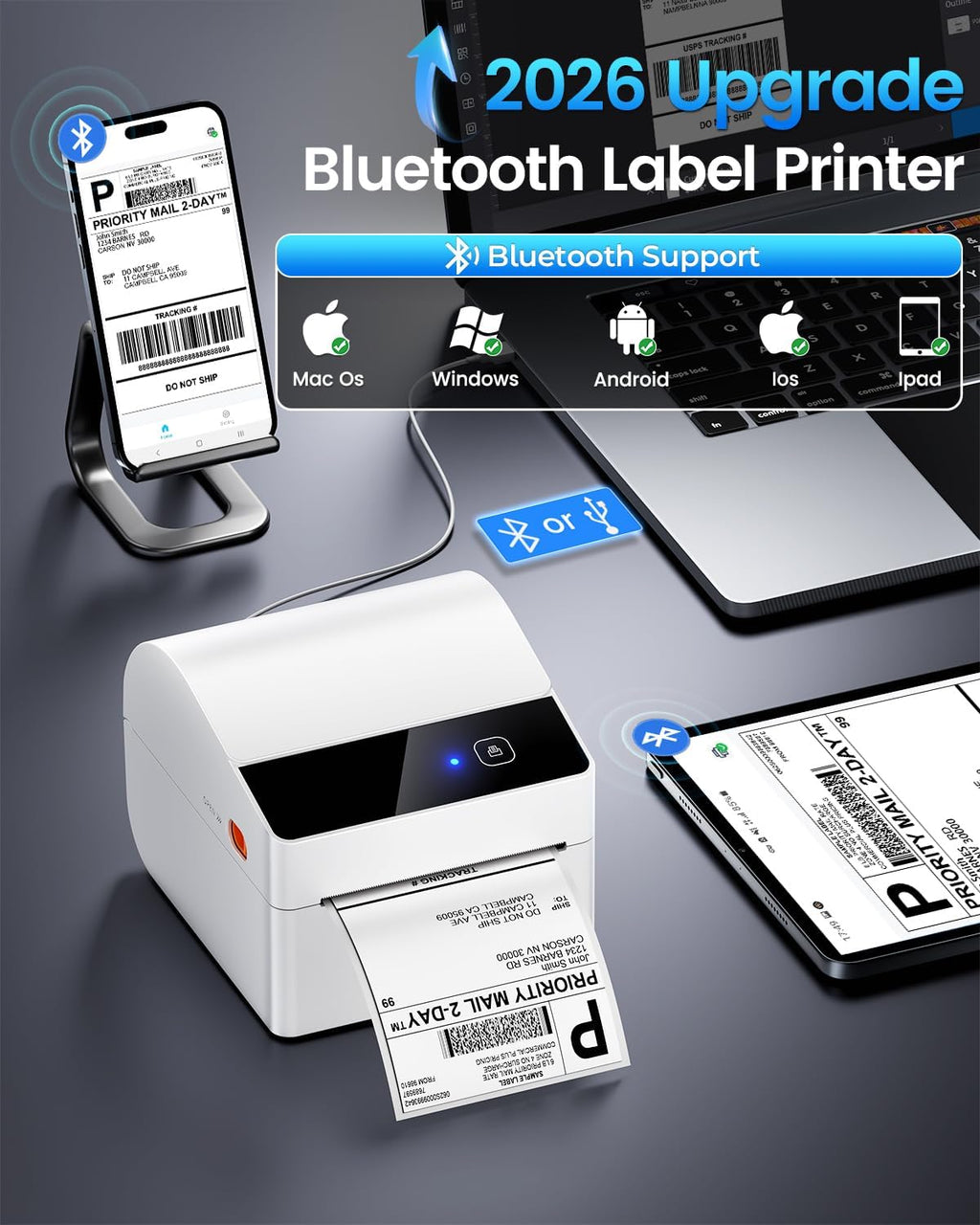 Bluetooth Shipping Label Printer 4x6 - Image 2