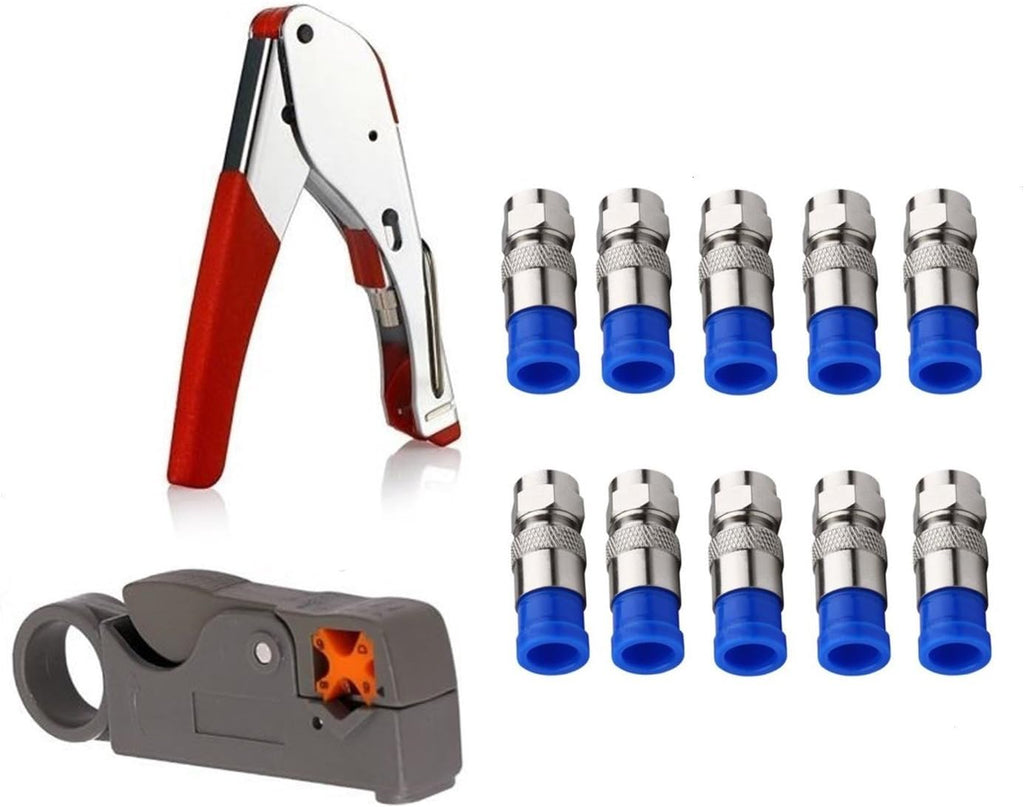 Gaobige Coax Cable Crimper Tool Kit, rg6 rg59 Coaxial Compression Tool by Gaobige