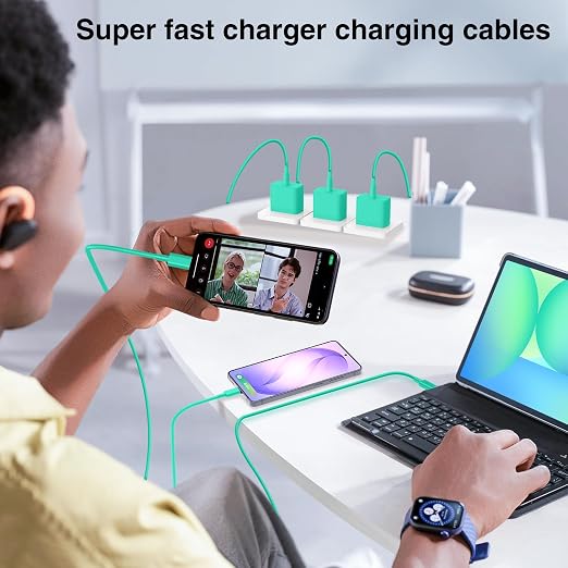 60W USB C Quick Wall Charger Block for Galaxy S26 Android Phones, 3Pack Super Fast Charger Adapter with Bulk 3/6/10FT Long USB C Charging Cable Cords for Samsung Galaxy S26+/S25/S24/S23 Ultra - Image 5