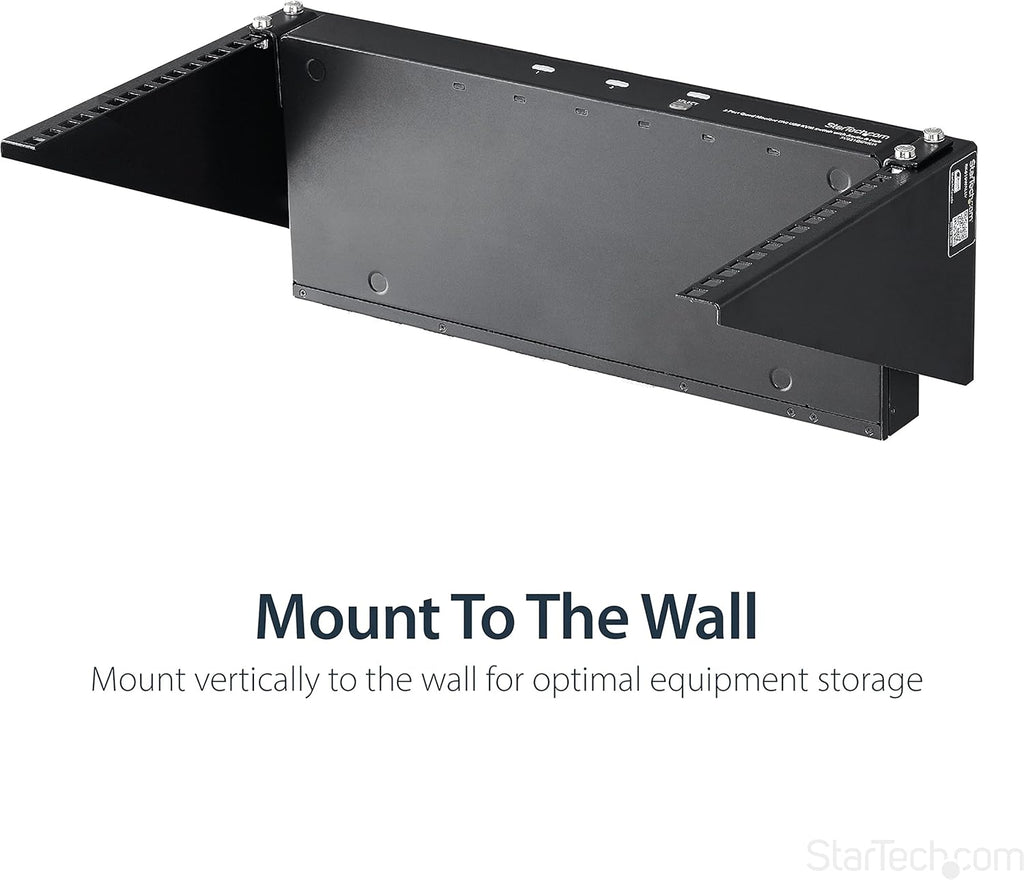 StarTech 6U Vertical Wall-Mount Patch Panel Rack, 19in, TAA (RK619WALLV) - Image 5