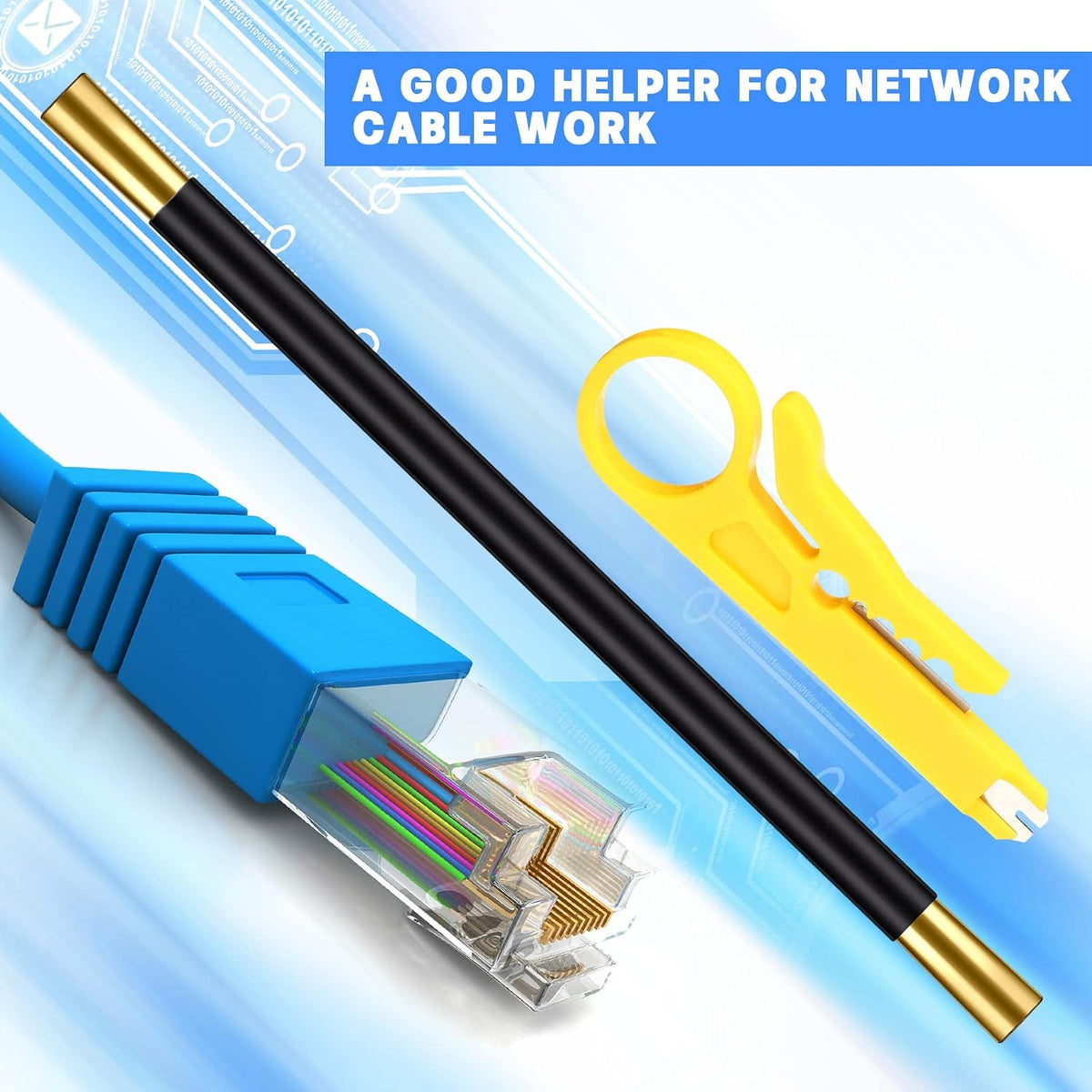 Landhoow 2 Pcs Network Cable Untwist Tool Kit, Straightener for CAT5-CAT7 - Image 3