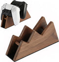 Solid Wood Controller Stand Dual Gaming Controller Holder for Desk by Sakulaya