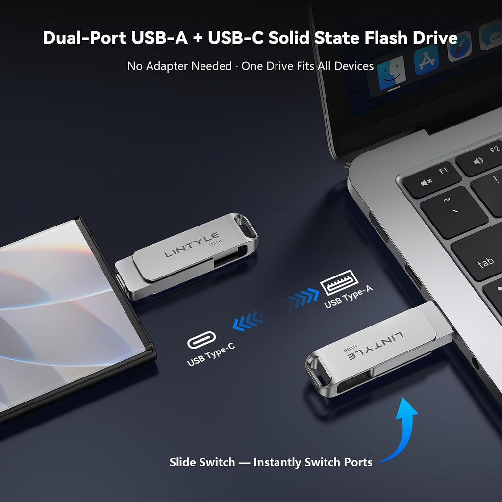 128GB External SSD Flash Drive Dual Drive Up to 450MB/s - Image 4