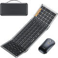 ProtoArc XKM01 Full-Size Foldable Keyboard Mouse Combo for Travel, Gray | 105-key keyboard, slim mouse, hard case and phone stand, 3-device Bluetooth & 2.4G switching, for travel office use by ProtoArc