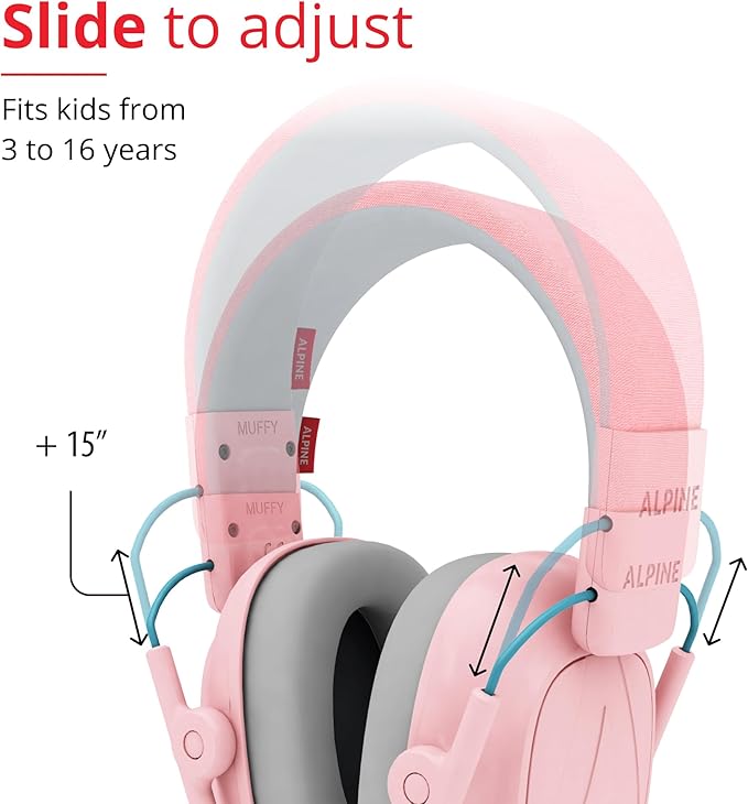 Alpine Muffy Kids Ear Muffs for Kids Ear Protection | 3-16 Years | Autism Sensory Products | 22dB Sound Reduction | Kids Noise Cancelling Ear Muffs | Noise Reduction Headphones for Kids - Image 3