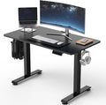 Veken 39.4 Inch Large Electric Standing Desk, Gaming Table, Black | Height Adjustable Sit Stand Up Computer Tables for Home Office, Study , Writing, Suit students, employees and group work by Veken