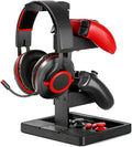 Solid Wood Controller Holder and Headphone Stand, Controller Stand for Desk by HUMANCOZY