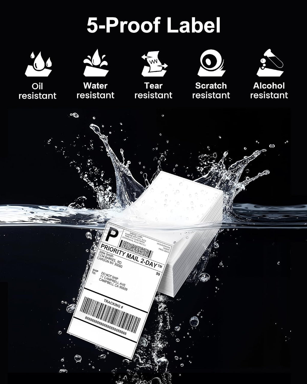 Phomemo 4x6 Thermal Labels for Shipping Label Printer 500PCS Water/Oilproof - Image 5