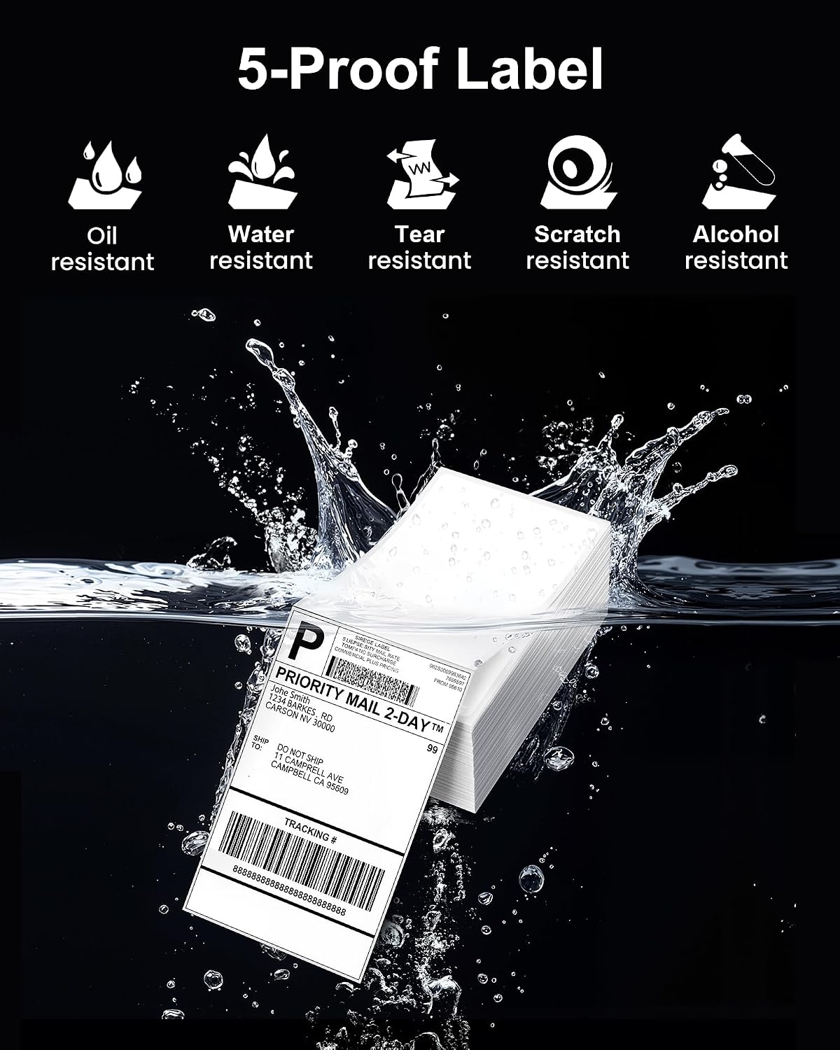 Phomemo 4x6 Thermal Labels for Shipping Label Printer 500PCS Water/Oilproof - Image 5