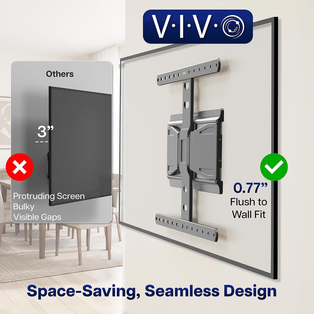VIVO Black Ultra Slim TV Mount for 43-90 in Screens, MOUNT-TVUS90 - Image 4