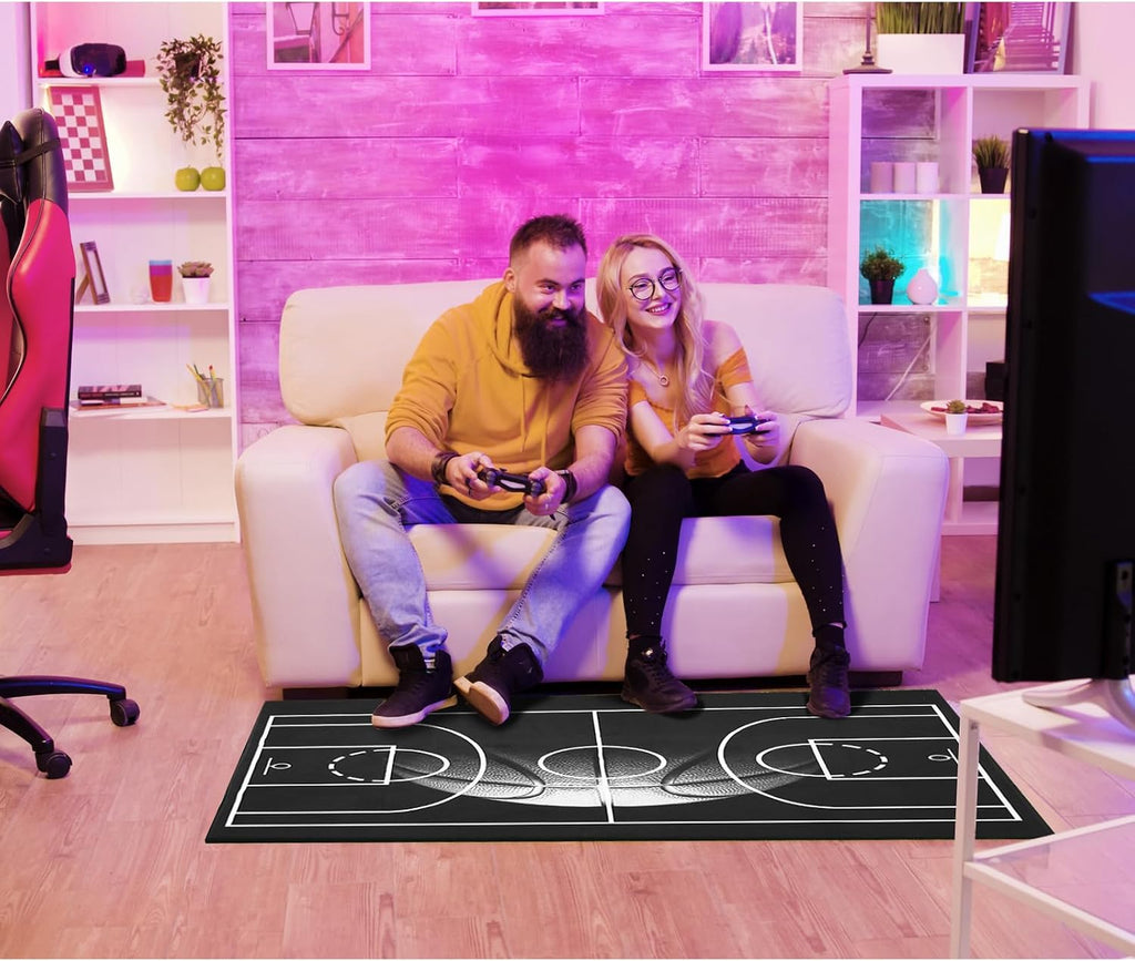 Gaming Chair Mat for Hardwood Floor 36"X 48" Heavy Duty Office Desk Chair Rug for Under Game Rolling Chairs Computer Decor Protect Mats Low Pile Non-Slip Rubber for Carpet & Tile Floor-Basketball - Image 6
