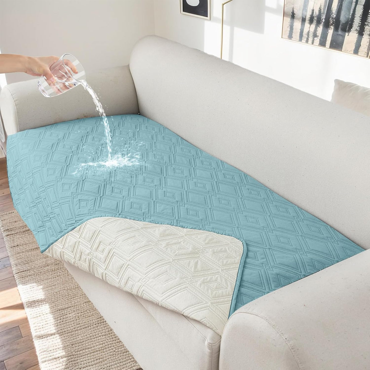Waterproof Couch Cover for Dogs Non Slip Washable Sofa Protector by Genina