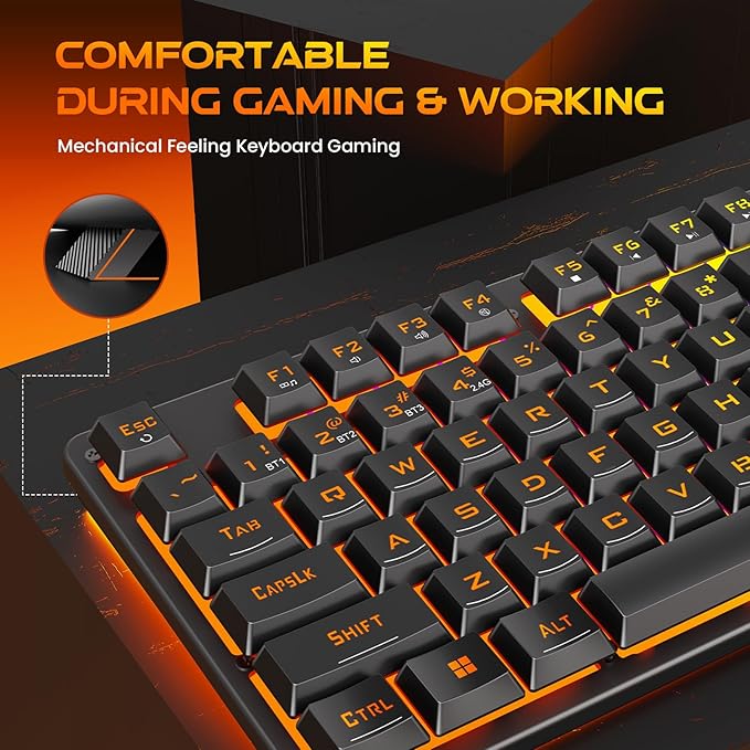 Redragon K521KS Wireless Gaming Keyboard, Tri-Mode BT/2.4G/USB-C RGB Mechanical Feeling Keyboard with Multimedia Keys, 4000mAh Battery, Anti-Ghosting, Compatible with PC - Upgrade - Image 5