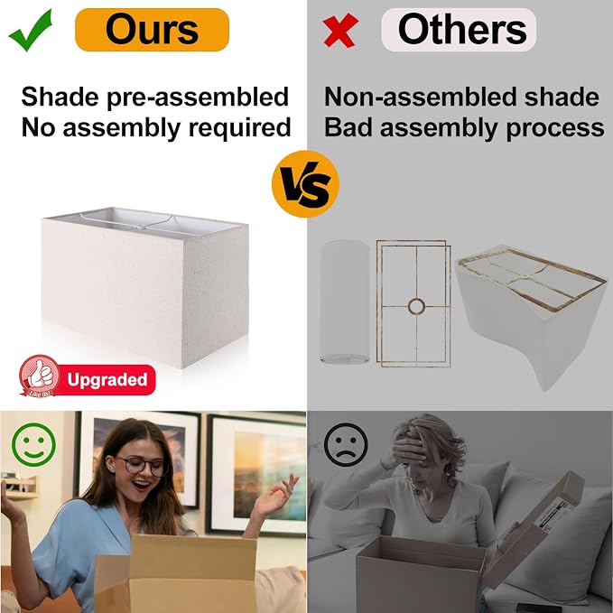 21" Touch Bedside lamps with 2 USB & AC Outlets, 3-Way Dimmable Bedside Table Lamps Set of 2 for Bedroom Living Room Office Reading, Beige Linen Shade Lamps for Night Stands, 2700K LED Bulbs Included - Image 3