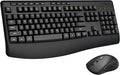 Wireless Keyboard and Mouse Combo, Full Size Ergonomic with Wrist Rest | 2.4GHz USB Receiver, 3 DPI Adjustable 6-Button Cordless Mouse for Computer, Laptop, PC, Windows by E-YOOSO