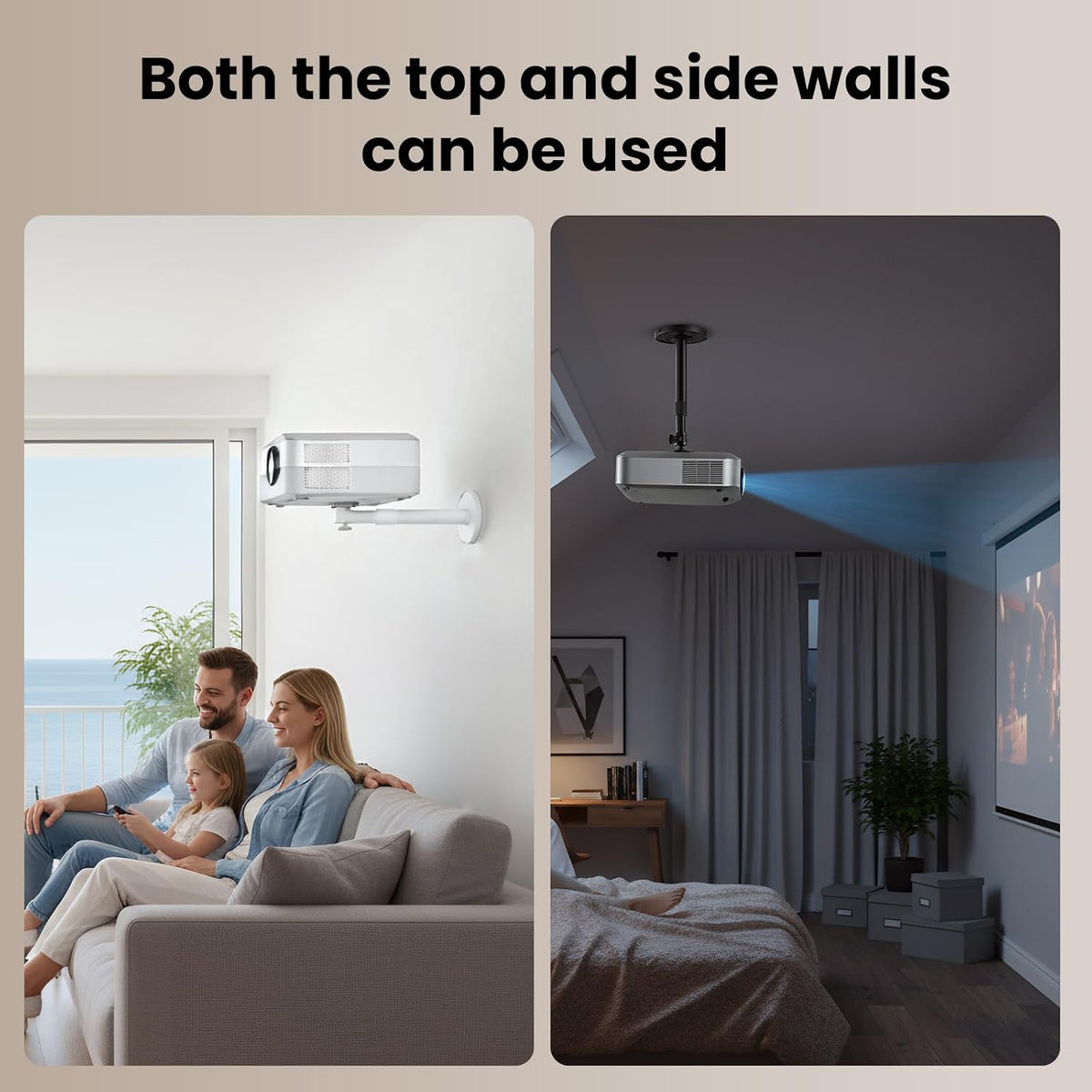 Mini Projector Ceiling Mount Holds up to 5.5 lb，Black - Image 6