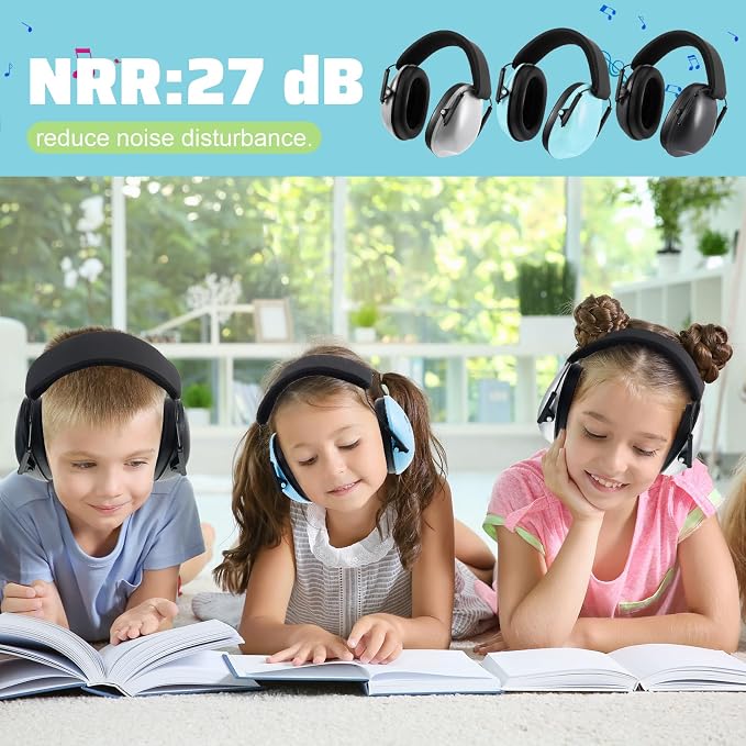 6 Pcs Noise Cancelling Headphones Kids Adult Ear Muffs Bulk, Ear Protection 27db Noise Reduction Hearing Earmuff - Image 4