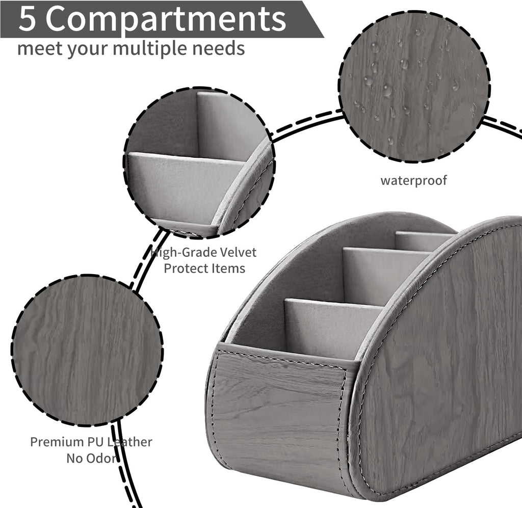 TV Remote Control Holder,Remotes Caddy for Table,Desk Nightstand Organizer - Image 2