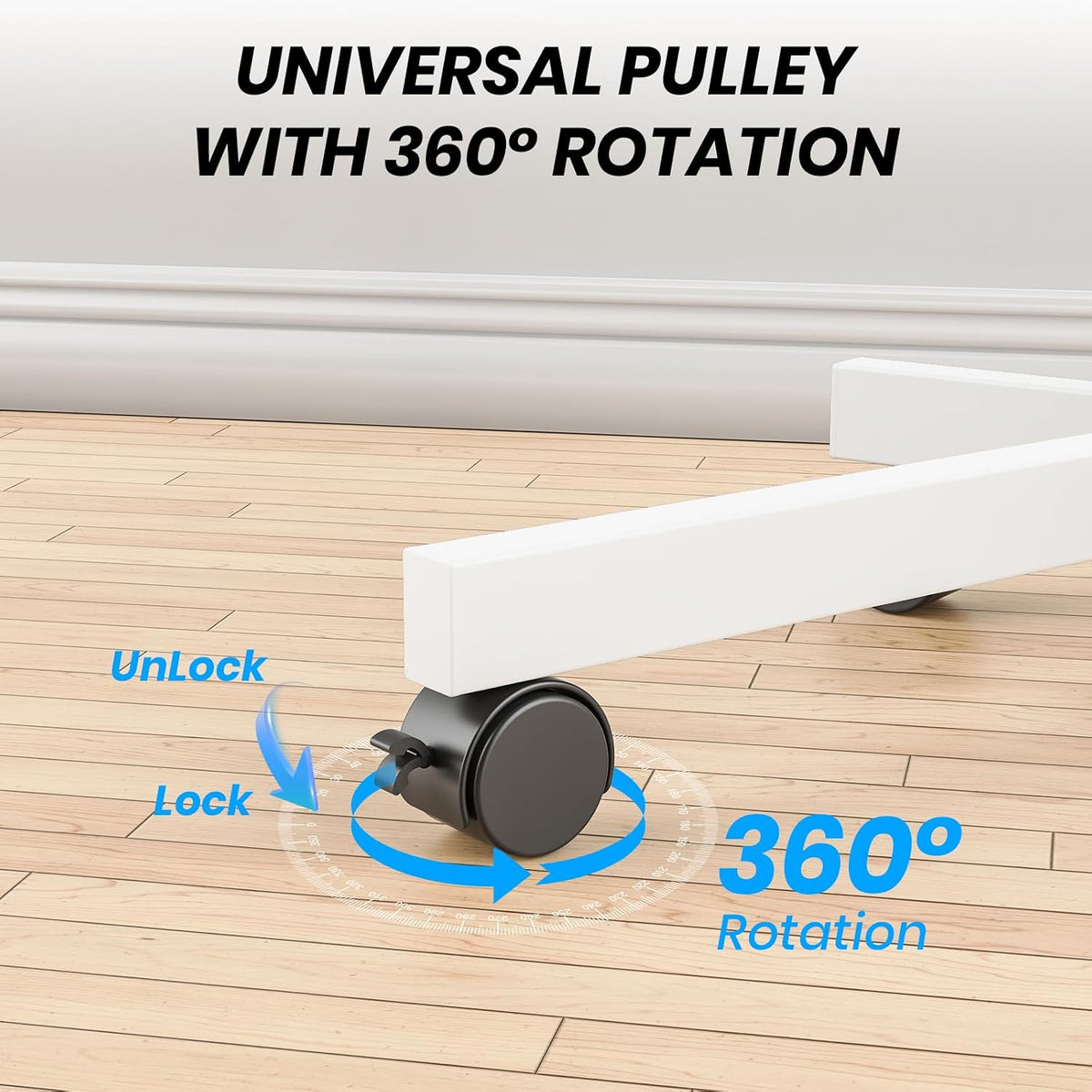 Mobile TV Cart, Rolling TV Stand with Locking Wheels for 20-60 Inch, White - Image 4