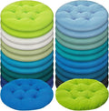 Tinideya 24 Pcs Floor Cushions Classroom,Medium 15.7 Inch,Blue-Green | Round Meditation Pillows for Adults Kids, Flexible Seating Nursery Living Room Yoga, Soft Padded Chair Cushion by Tinideya