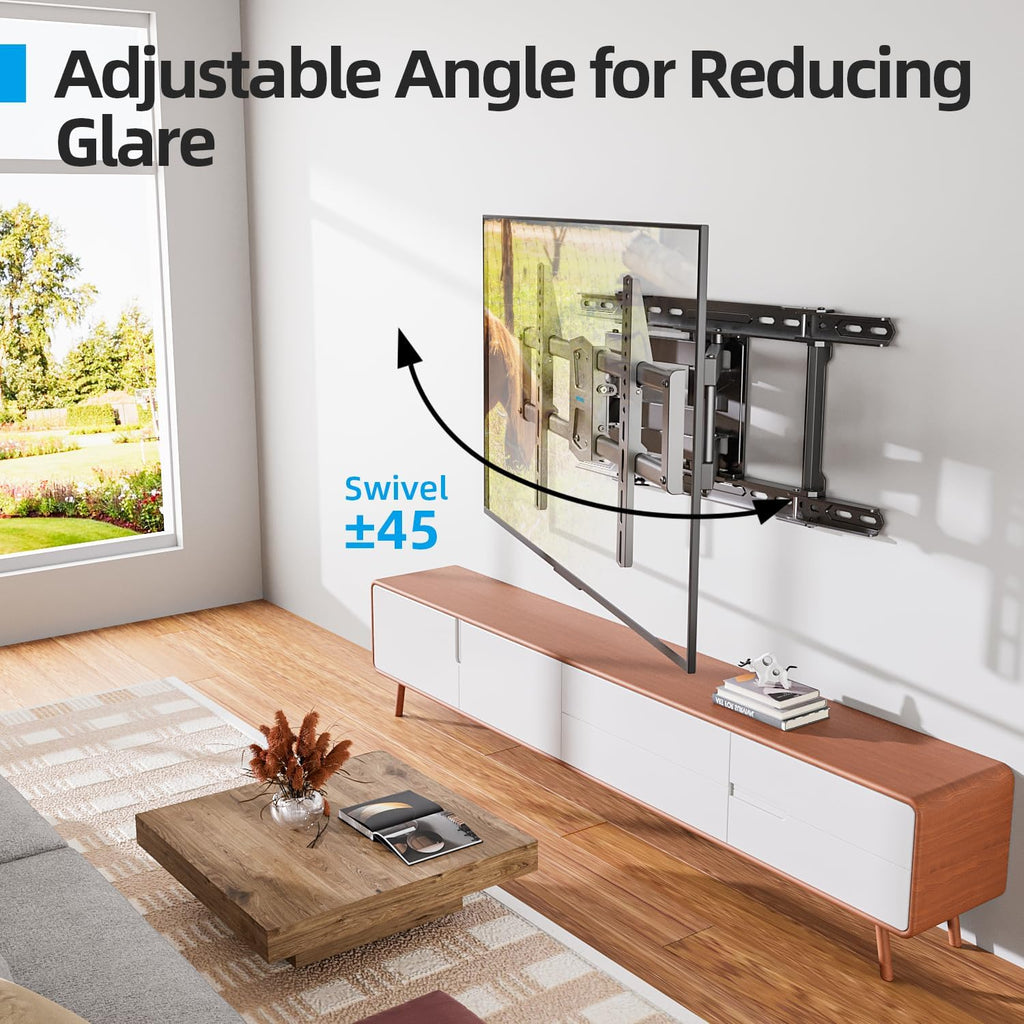 Full Motion TV Wall Mount 24 inch Stud for 65 70 75 85 86 Inch TVs - Image 7