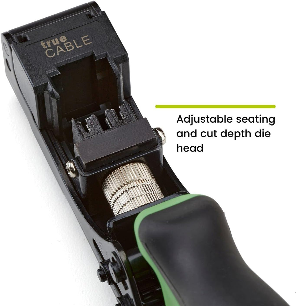 TRUE CABLE 90 Degree RJ45 Keystone Jack Termination Tool, Cat5e/Cat6/Cat6A UTP Ethernet Cable EZ Termination Punch Down for trueCABLE Unshielded Keystone Jacks - Image 3