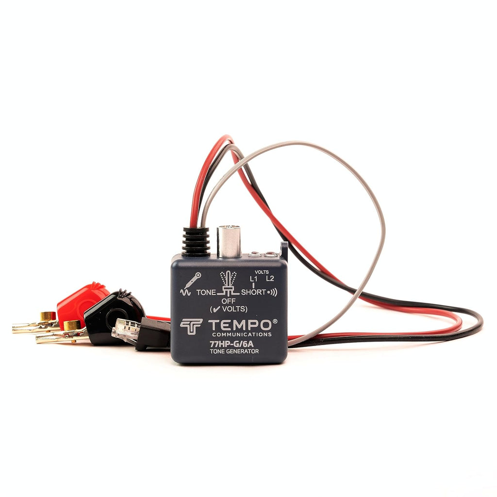 TEMPO 77HP-G/6A Tone Generator w/ABN Clips | Cable Tracing, Continuity Testing, Polarity Testing | RJ11, RJ45 | Twisted Pair & Coaxial Cables | Professional Grade Wire Tracer - Image 6