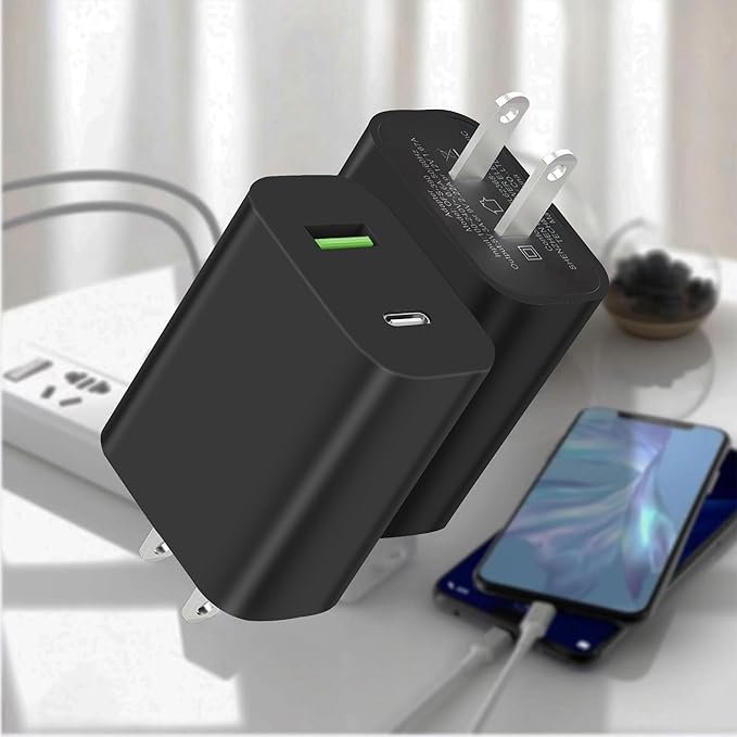 2 Pack USB C Charger Block, Dual Port Type C Wall Charger Fast Charging | 20W Power Adapter Cube for iPhone 14/14 Pro/14 Pro Max/14 Plus/13/12/11, XS/XR/X, iPad, Samsung, More - Image 6